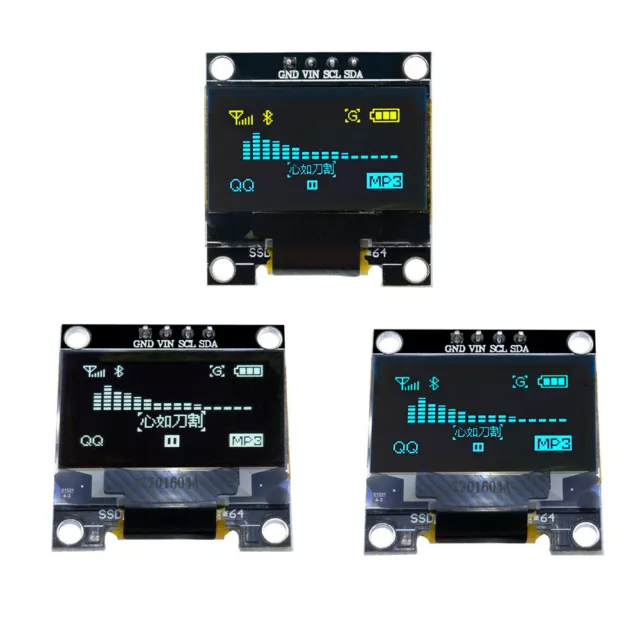 OLED Display Module IIC I2C/SPI 0.49/0.69/0.91/0.96/1.3" White/Blue For Arduino