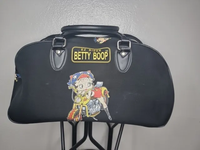 Betty Boop On Motorcycle Duffel Travel Bag.