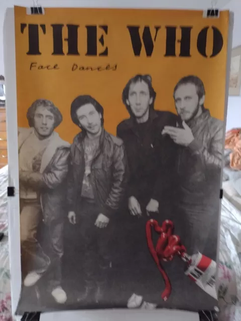 THE WHO Face Dances ORIGINAL Promo Poster 1981