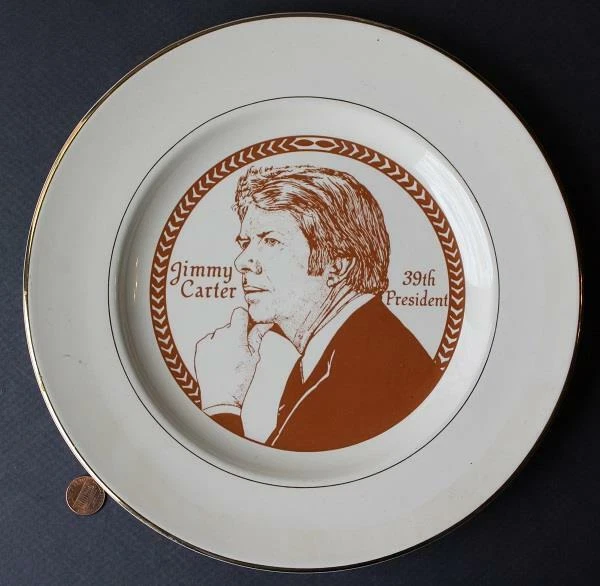 Circa-1977 Jimmy Carter 39th President Inaugural Era portrait plate-Appomattox!