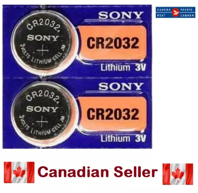 2 x SUPER FRESH SONY / Murata CR 2032  Lithium Battery 3V Coin Cell Exp. 2025
