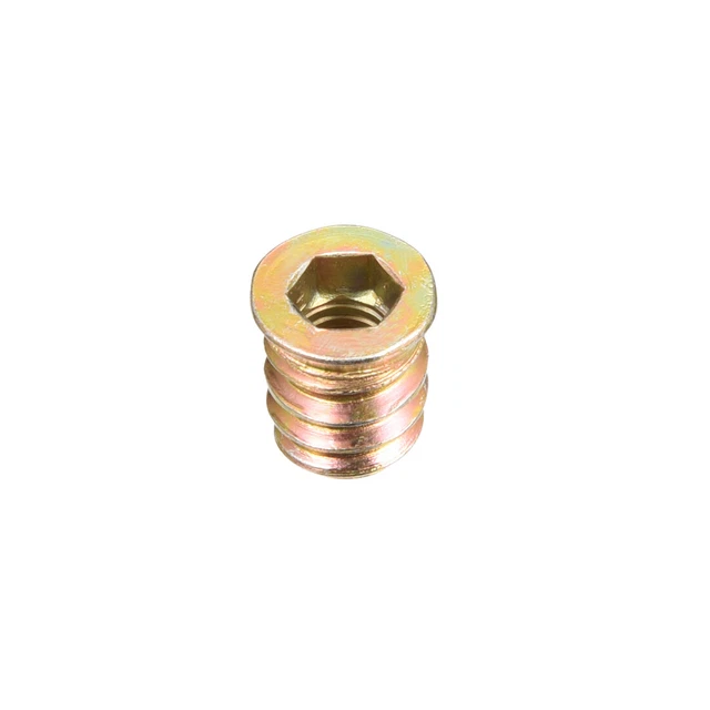 100 unidades M6x 13 mm rosca inserción tuercas interfaz accionamiento hexagonal interior