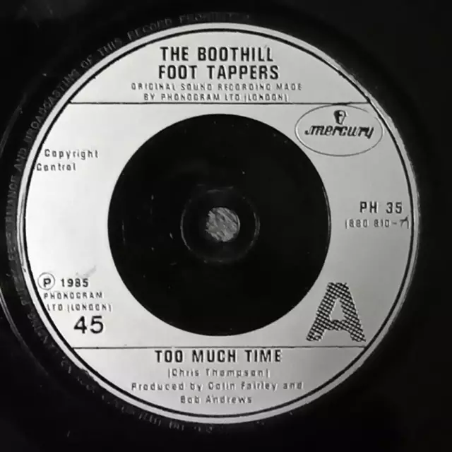 The Boothill Foot-Tappers:Too Much Time, 7" 45rpm vinyl Single record 2