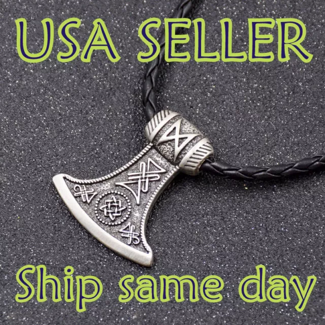 Pendentif marteau homme Viking Thor motif nordique collier chaîne en métal livraison 1 jour