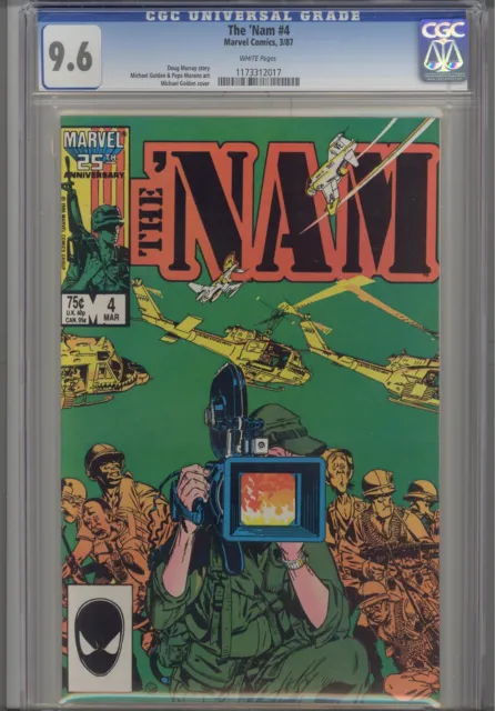 Nam #4 CGC 9.6 1987 Marvel Comics Michael Golden Art & Cover