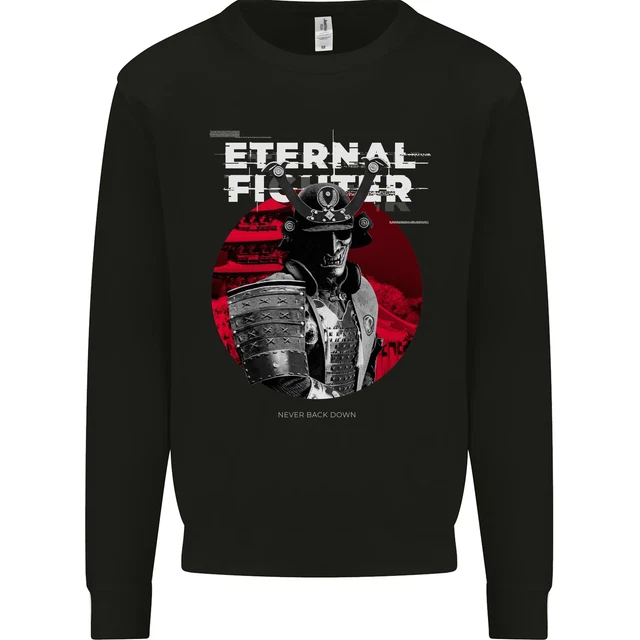 Samurai Fighter Skull MMA Mixed Martial Arts Kids Sweatshirt Jumper