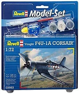 Maquette Avion Revell Vought F4U-1D Corsair | Échelle 1/72 | 63 Pièces | Avec Peinture Et Colle