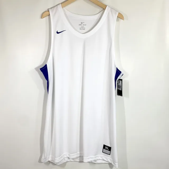 Nike Men’s National Basketball Dri-FIT Jersey Tank Top White/Blue Size XLT NWT