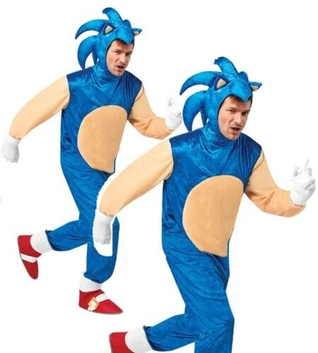 Sonic Deluxe Adults Costume Video Game Sonic The Hedgehog Fancy Dress
