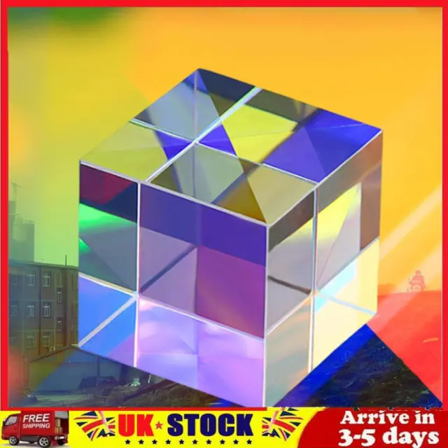 Spectroscopic Prism Lens Home Decor Rainbow Cube Prism for Scientific Experiment