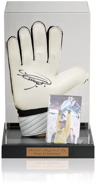 Tim Flowers Blackburn Rovers Legend Hand Signed Goalkeepers Glove Display COA
