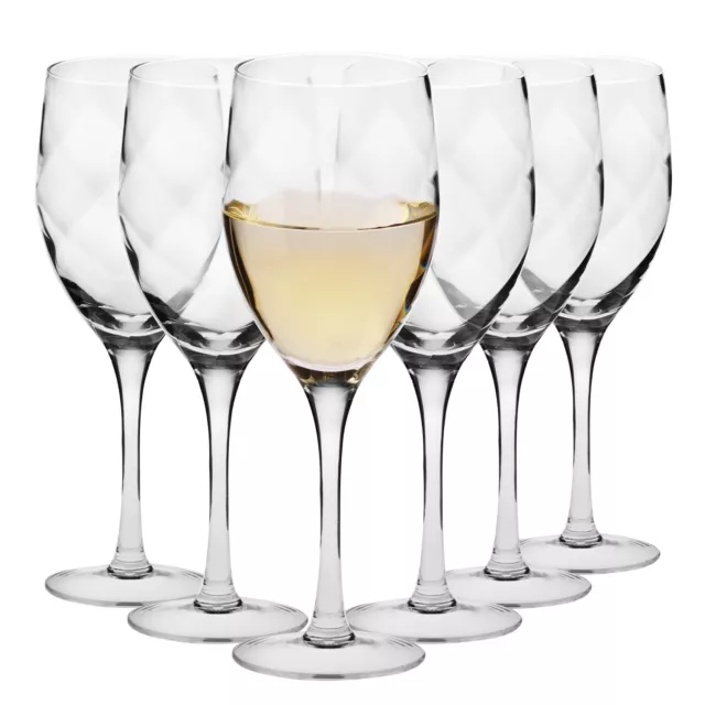 Krosno Romance Copas Vino Blanco | 6 pcs | 270 ml | Hecho a mano | Lavar a mano