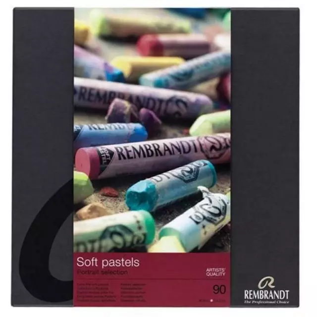 Rembrandt Artists Soft Pastels Full Size Set Of 90 Portrait Colours Full Length