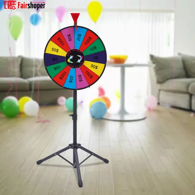 18" Color Prize Wheel Dry Erase Tripod for Trade Show Fortune Spinning Game