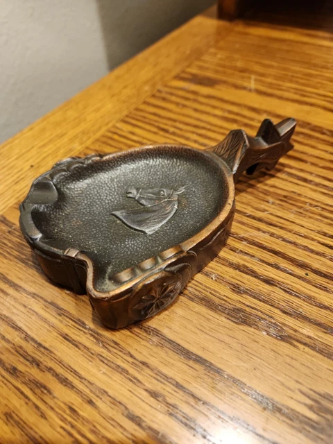 Vintage 1950s Cast Iron  Ashtray Spur & Horse Head, Western Boot Cowboy