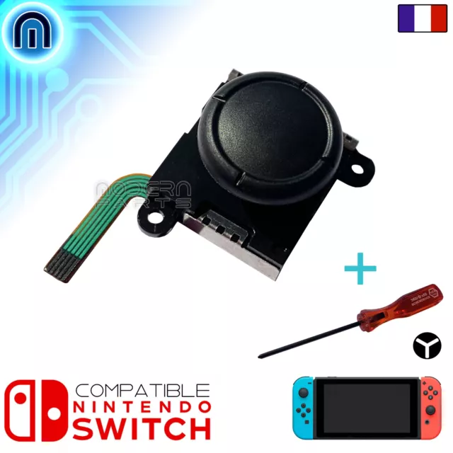 Joy-Con Nintendo Switch, 1X 2X Joystick 3D Bouton Analogique Manette + Tournevis 2