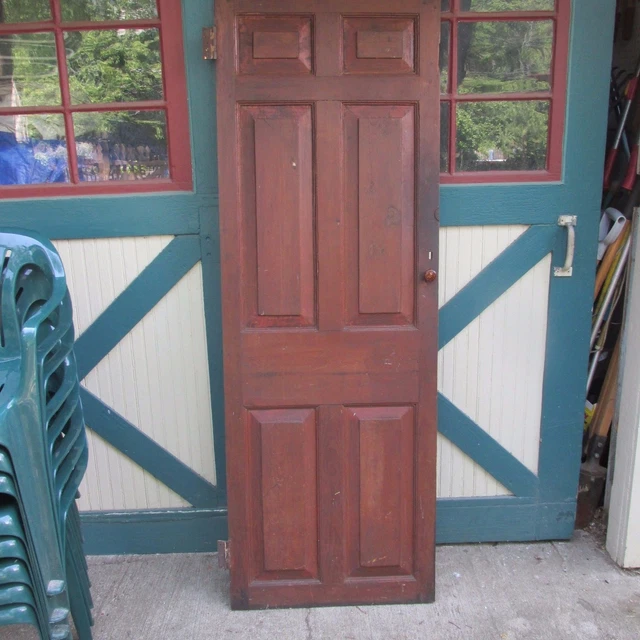 Antique Hand Made Wooden Cross & Book Door, Bennington Knob,Through Tenon,1840's