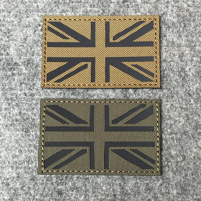 BRITISH ARMY STYLE Union Jack IR Laser Cut Flag Morale Patch for UBACS ...