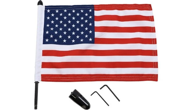 Pro Pad Flag Mount Base 1/2" Horizontal Bar With 10" x 15" USA Flag For Indian
