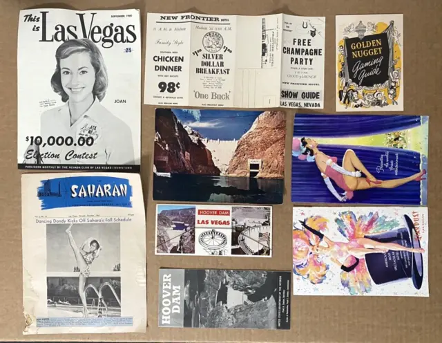 Vintage 1960s Lot of Las Vegas Casino & Souvenir Ephemera (9 Pieces)