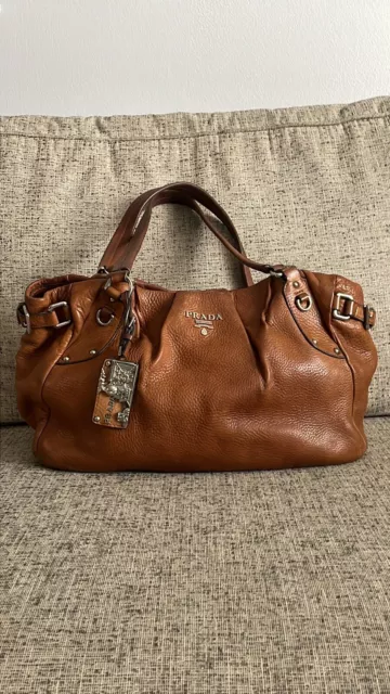 Prada Authentic Vintage Early 2000’s Prada Leather Satchel Handbag