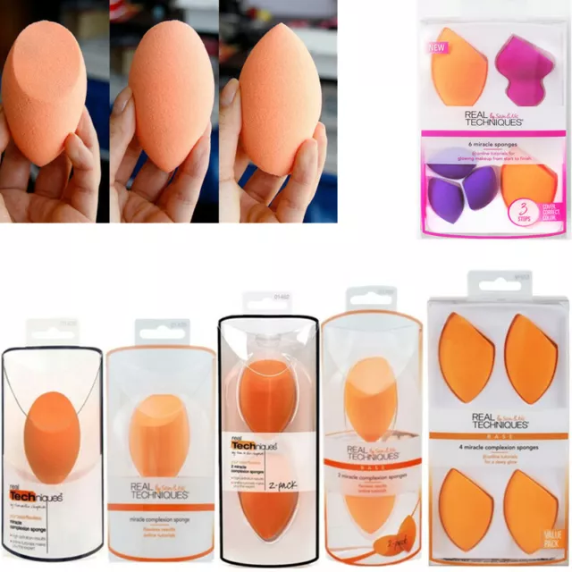 Pro Real Techniques Complexion Sponge Makeup Powder Foundation Blender Puff Set