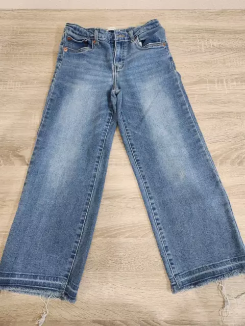 Levi's Wide Leg Jeans Girls Youth Size 14 Regular cropped Distressed 90s Denim