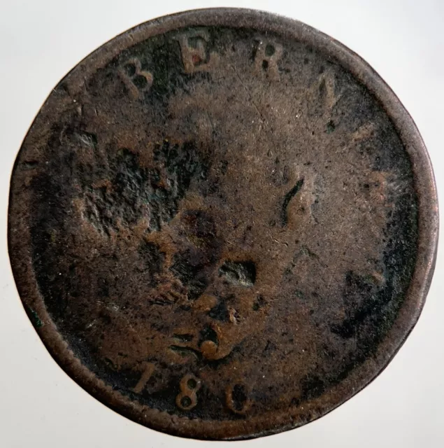 1805 Hibernia George III 3rd Irish Half-Penny Coin | Worn Grade | a2391