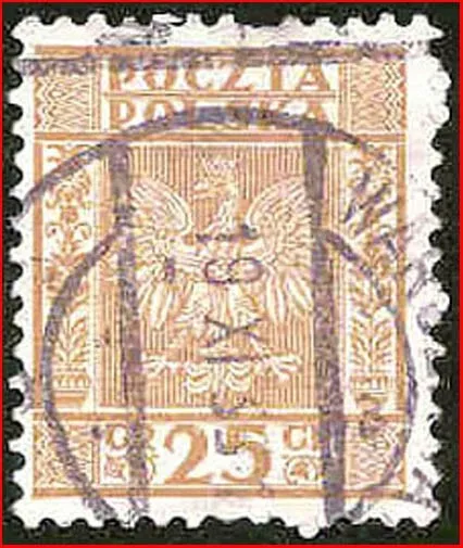 Polen (010) - Poczta Polska, Wert 25 GR - Polnisches Wappen