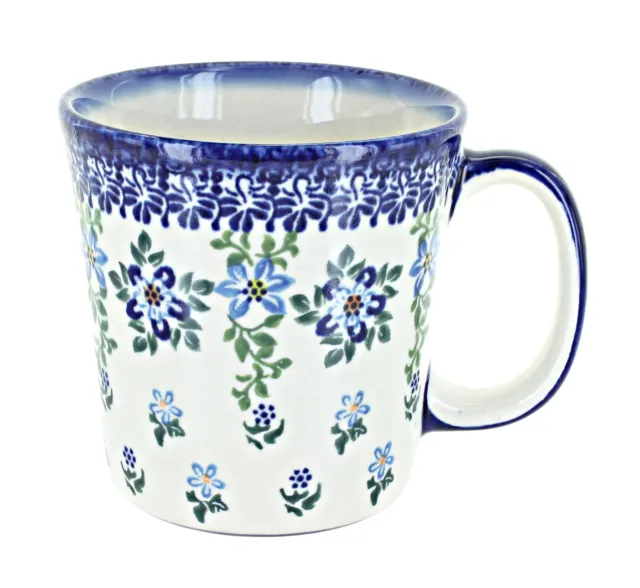 Blue Rose Polish Pottery Star Lily Coffee Mug