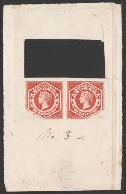 NEW SOUTH WALES 1854 QV Diadem 6d master PROOF sheetlet. The only known.