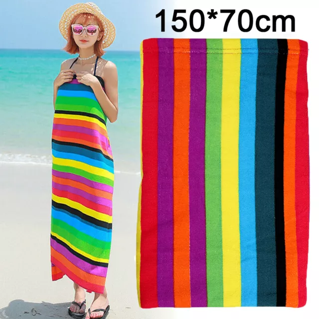 Striped Extra Large Microfibre Lightweight Beach Towel Quick Dry Travel Towel