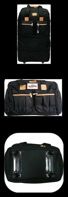 30 In Xl Expandable Upright Rolling Wheeled Duffle Bag Spinner Suitcase Black