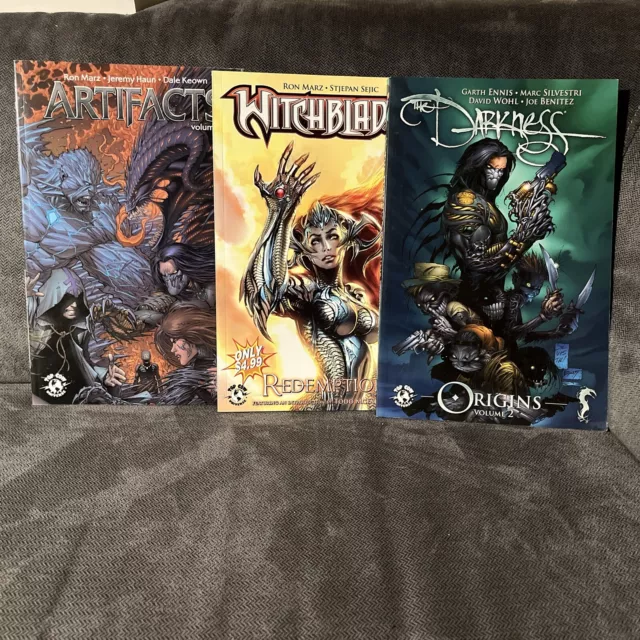 Top Cow TPB Lot Of 3 Witchblade The Darkness Artifacts Ron Marz