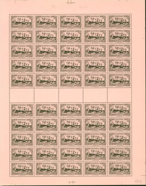 French Martinique 1933-MNH stamps. Yvert Nr.: 137. Sheet of 50...(EB) AR1-01222