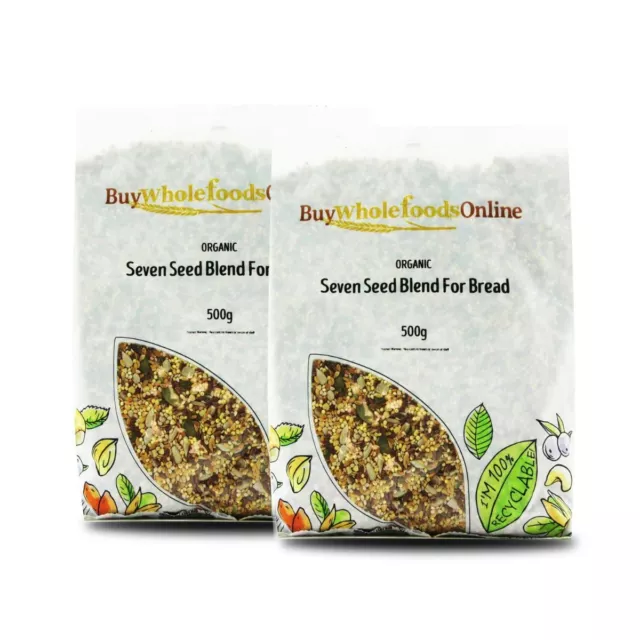 Organic Seven Seed Blend For Bread 1kg | BWFO | Free UK Mainland P&P
