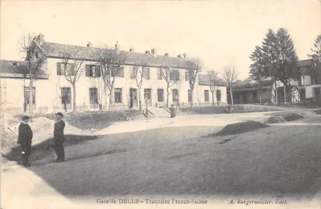 Cpa 90 Gare De Delle Frontiere