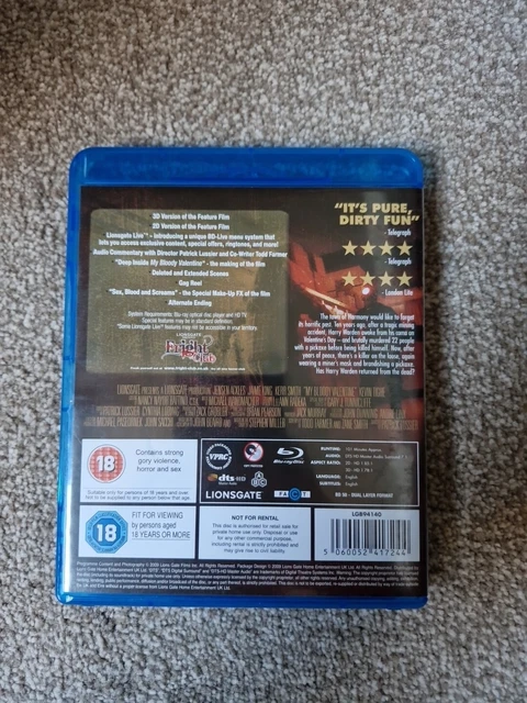 My Bloody Valentine BLU RAY 3D BLU RAY VERSION NEW! HALLOWEEN, HORROR