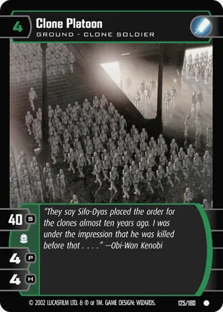 Clone Platoon - FOIL - Attack of the Clones - Star Wars TCG