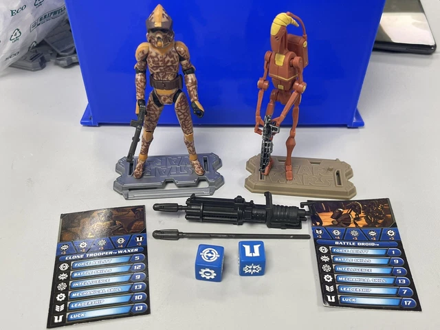 Figurine STAR WARS The Clone Wars - ARF Trooper Waxer & Battle Droid - MOC (Neuf)