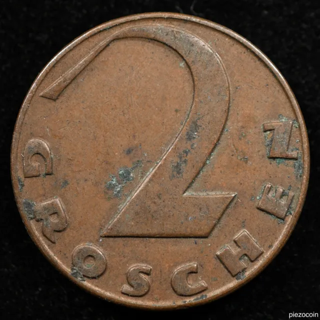 Austria 2 Groschen 1925, Coin, Km# 2837, Cross, Inv#B543