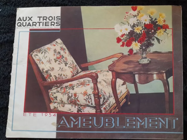 Catalogue AUX TROIS QUARTIERS AMEUBLEMENT ÉTÉ 1934