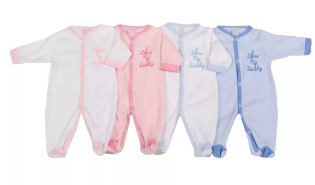 Tiny Baby sleepsuit Premature  boys girls all in one baby grow  I love Daddy