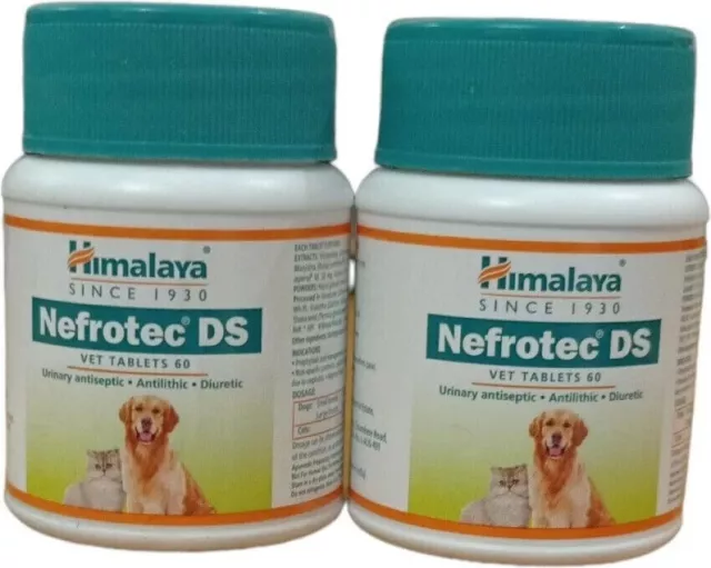 Himalaya Nefrotec DS 60 tablets For Dogs and cats pack of 2 Total 120 Tablets