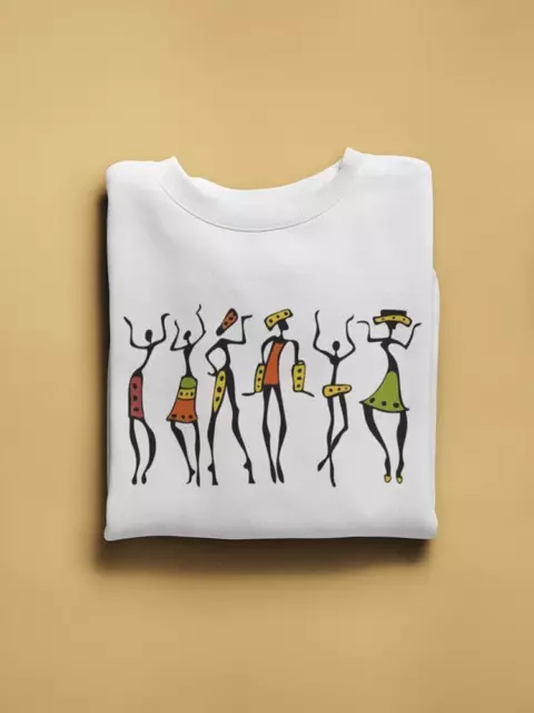 Paint Of African Dancers Women's Sweatshirt -Image by Shutterstock