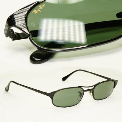 RAYBAN BLACK USA 1995 Bausch Lomb Mens Vintage Sunglasses W1397
