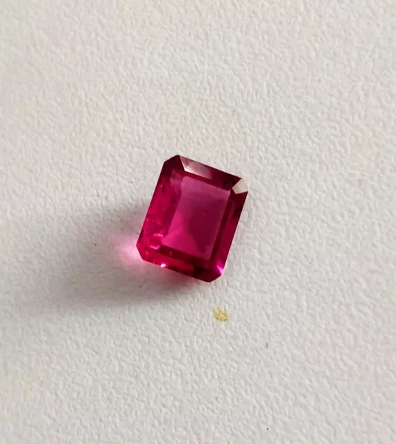 1.48 ct Emerald cut Rubellite Pink Tourmaline Ring Gemstone Clean Clarity Gem