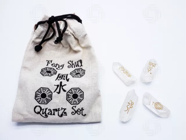 Natural Quartz Feng Shui Quartz Set Crystal Points Wicca Reiki Amulet Gemstone