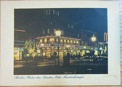 Berlin German Postcard Radio transmitor Funk WW2 Night photo color AGFA 