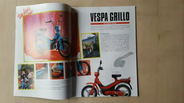 Oldtimer Vespa Piaggio Prospekt Reklameprospekt Motorroller Mofa Zubehör 90er J 3